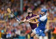 19 July 2014; Waterford goalkeeper clears under pressure from Liam Óg McGovern, Wexford. GAA Hurling All Ireland Senior Championship, Round 2, Waterford v Wexford, Nowlan Park, Kilkenny. Picture credit: Ray McManus / SPORTSFILE