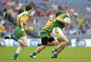 20 August 2006; Paddy Curran, Kerry, in action against Shane Boyle, left, and Ciaran Geaney, Donegal. ESB All-Ireland Minor Football Championship Semi-Final, Kerry v Donegal, Croke Park, Dublin. Picture credit: Brendan Moran / SPORTSFILE
