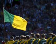 20 August 2006; The Kerry team march behind the Kerry flag during the pre-match parade. Bank of Ireland All-Ireland Senior Football Championship Semi-Final, Kerry v Cork, Croke Park, Dublin. Picture credit: Brendan Moran / SPORTSFILE