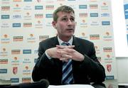 23 August 2006; Derry City manager Stephen Kenny at a press conference ahead of their UEFA Cup Second Qualifying Round, Second Leg Game against Gretna. Brandywell Stadium, Derry. Picture credit: Oliver McVeigh / SPORTSFILE