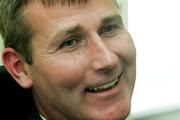 23 August 2006; Derry City manager Stephen Kenny at a press conference ahead of their UEFA Cup Second Qualifying Round, Second Leg Game against Gretna. Brandywell Stadium, Derry. Picture credit: Oliver McVeigh / SPORTSFILE