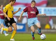 24 August 2006; James Keddy, Drogheda United, in action against Geir Ludvig Fevang, IK Start. UEFA Cup, Second Qualifying Round, Second Leg, Drogheda United v IK Start, Dalymount Park, Dublin. Picture credit: Brian Lawless / SPORTSFILE