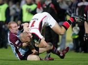 25 August 2006; Andrew Maxwell, Ulster, is tackled by Erik Lund, Earth Titans. Grafton Challenge Cup, Ulster v Earth Titans, Ravenhill Park, Belfast, Co. Antrim. Picture credit: Oliver McVeigh / SPORTSFILE