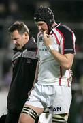 25 August 2006; Justin Harrison, Ulster, leaves the field due to injury. Grafton Challenge Cup, Ulster v Earth Titans, Ravenhill Park, Belfast, Co. Antrim. Picture credit: Oliver McVeigh / SPORTSFILE