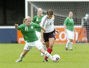 26 August 2006; Olivia O'Toole, Republic of Ireland, in action against Annike Krahn, Germany. FIFA Women's World Cup Qualifier, Republic of Ireland v Germany, Richmond Park, Dublin. Picture credit: Ray Lohan / SPORTSFILE