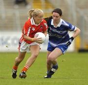 26 August 2006; Maria O'Donnell, Armagh, in action against Eibhlis Cooney, Waterford. TG4 Ladies Senior Football Championship Quarter-Final, Armagh v Waterford, Kingspan Breffni Park, Cavan. Picture credit: Damien Eagers / SPORTSFILE