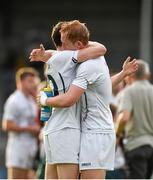 19 July 2014; Cathal McNally, left, and Keith Cribbin, Kildare, after victory over Clare. GAA Football All Ireland Senior Championship, Round 3B, Clare v Kildare, Cusack Park, Ennis, Co. Clare. Picture credit: Diarmuid Greene / SPORTSFILE