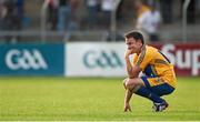 19 July 2014; David Tubridy, Clare, reacts after defeat to Kildare. GAA Football All Ireland Senior Championship, Round 3B, Clare v Kildare, Cusack Park, Ennis, Co. Clare. Picture credit: Diarmuid Greene / SPORTSFILE