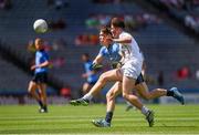 20 July 2014; Jamie Flynn, Kildare, in action against Sean Dempsey, Dublin. Electric Ireland Leinster GAA Football Minor Championship Final, Kildare v Dublin, Croke Park, Dublin. Picture credit: Ray McManus / SPORTSFILE