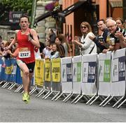 20 July 2014; Michelle McGee, on her way to winning the Women's  Fingal 10K - SSE Airtricity Dublin Race Series 2014. Fingal 10K - SSE Airtricity Dublin Race Series 2014. Swords, Co. Dublin. Picture credit: David Maher / SPORTSFILE
