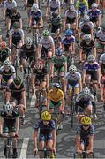 20 July 2014; A general view of the peloton as the race leaves Ennis to begin Stage 6 of the 2014 International Junior Tour of Ireland, Ennis - Ennis, Co. Clare. Picture credit: Stephen McMahon / SPORTSFILE