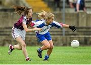 20 July 2014; Kate Lynch, Waterford, in action against Meave Flanagan, Galway. All-Ireland U14 'B' Ladies Football Championship Final, Galway v Waterford, MacDonagh Park, Nenagh, Co. Tipperary. Picture credit: Matt Browne / SPORTSFILE