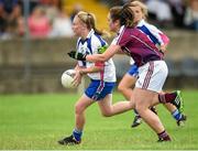 20 July 2014; Abbie Dunphy, Waterford, in action against Katlyn Hogan, Galway. All-Ireland U14 'B' Ladies Football Championship Final, Galway v Waterford, MacDonagh Park, Nenagh, Co. Tipperary. Picture credit: Matt Browne / SPORTSFILE