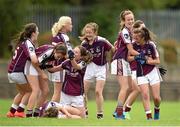 20 July 2014; Galway players celebrate after the final whistle. All-Ireland U14 'B' Ladies Football Championship Final, Galway v Waterford, MacDonagh Park, Nenagh, Co. Tipperary. Picture credit: Matt Browne / SPORTSFILE