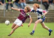 20 July 2014; Andrea Trill, Galway, in action against Anne Marie O'Brien, Waterford. All-Ireland U14 'B' Ladies Football Championship Final, Galway v Waterford, MacDonagh Park, Nenagh, Co. Tipperary. Picture credit: Matt Browne / SPORTSFILE