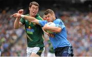 20 July 2014; Kevin McManamon, Dublin, in action against Padraic Harnan, Meath. Leinster GAA Football Senior Championship Final, Dublin v Meath, Croke Park, Dublin. Picture credit: Ashleigh Fox / SPORTSFILE