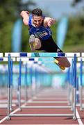 20 July 2014; Gerard O'Donnell, Carick-on-Shannon AC, Leitrim, on his way to winning the Men's 110m Hurdles Final. GloHealth Senior Track and Field Championships, Morton Stadium, Santry, Co. Dublin. Picture credit: Brendan Moran / SPORTSFILE