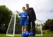 23 August 2006; Technical Director of the FAI and Irish goalkeeping legend Packie Bonner with Dylan Murray, age 8, from Lucan, Dublin, one of two winners of the 'Pepsi Dream Prize' - the chance to meet international footballing hero theirry Henry, a competition run in conjunction with the Pepsi FAI Summer Soccer Schools. The other winner was Josh Lydon, age 8, from Galway, who was unable to make the photocall. St. Stephens Green, Dublin. Picture credit: Brendan Moran / SPORTSFILE