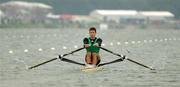 24 August 2006; Sean Jacob, Ireland, in action during the Men's single sculls semi-final, C/D final, at the 2006 World Rowing Championships. Dorney Lake, Eton, England. Picture credit; David Maher / SPORTSFILE