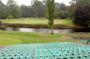 10 August 2006; A general view of the 16th green on the Palmer course from a viewing stand in progress. K Club, Straffan, Co. Kildare. Picture credit: Brian Lawless / SPORTSFILE