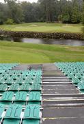 10 August 2006; A general view of the 16th green on the Palmer course from a viewing stand in progress. K Club, Straffan, Co. Kildare. Picture credit: Brian Lawless / SPORTSFILE