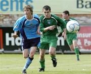 26 August 2006; Ronan Finn, UCD, in action against Paul Rose, Limerick FC. Carlsberg FAI Cup, 3rd round, UCD v Limerick FC, Belfield Park, Dublin. Picture credit: Ray Lohan / SPORTSFILE