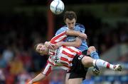 27 August 2006; Ciaran Martyn, Derry City. in action against Ollie Cahill, Shelbourne. Carlsberg FAI Cup 3rd round, Shelbourne v Derry City, Tolka Park, Dublin. Picture credit: Ray Lohan / SPORTSFILE