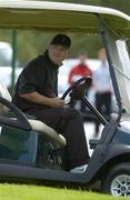 28 August 2006; Chad Campbell of the USA drives his buggy from the 1st tee box during the USA Ryder Cup team's practice on the Palmer Course. K Club, Straffan, Co. Kildare. Picture credit: Brendan Moran / SPORTSFILE