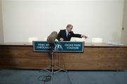 29 August 2006; GAA President Nickey Brennan at a press briefing in relation to the proposals for change to the All-Ireland football and hurling championships and National Leagues as put forward by the GAC, Hurling Development Committee and Football Task Force. Croke Park, Dublin. Picture credit: Brendan Moran / SPORTSFILE