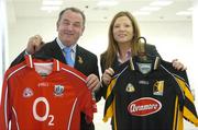 29 August 2006; GAA President Nickey Brennan with Anne-Marie Hanly, Marketing Manager Elverys Sports, at the announcement that Elverys Sports have been appointed as the official Croke Park retail partner and are to open a 15,000 square foot superstore in Croke Park on September 15 ahead of the Bank of Ireland All-Ireland Senior Football Final between Kerry and Mayo. Croke Park, Dublin. Picture credit: Brendan Moran / SPORTSFILE
