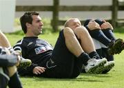 29 August 2006; Keith Gillespie warms up during Northern Ireland squad training. Newforge Country Club, Belfast. Picture credit: Oliver McVeigh / SPORTSFILE