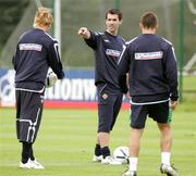 29 August 2006; Keith Gillespie, centre, Steve Jones, left, and David Healy in action during Northern Ireland squad training. Newforge Country Club, Belfast. Picture credit: Oliver McVeigh / SPORTSFILE