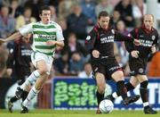 29 August 2006; Gareth Farrelly, Bohemians, in action against Tadhg Purcell, Shamrock Rovers. FAI Carlsberg Cup, 3rd Round Replay, Bohemians v Shamrock Rovers, Dalymount Park, Dublin. Picture credit; Brian Lawless / SPORTSFILE