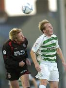 29 August 2006; Vinny Arkins, Bohemians, in action against Ian Ryan, Shamrock Rovers. FAI Carlsberg Cup, 3rd Round Replay, Bohemians v Shamrock Rovers, Dalymount Park, Dublin. Picture credit; Brian Lawless / SPORTSFILE