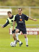 30 August 2006; Stephen Ireland in action against Aiden McGeady, left, during Republic of Ireland squad training. Malahide FC, Malahide, Dublin. Picture credit: Pat Murphy / SPORTSFILE