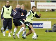 30 August 2006; Aiden McGeady in action against Graham Kavanagh during Republic of Ireland squad training. Malahide FC, Malahide, Dublin. Picture credit: Pat Murphy / SPORTSFILE