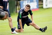 30 August 2006; Northern Ireland's Aaron Hughes in action during squad training. Newforge Country Club, Belfast, Co. Antrim. Picture credit: Oliver McVeigh / SPORTSFILE