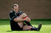 30 August 2006; Tim Barker stretches during Ulster rugby squad training. Newforge Country Club, Belfast, Co. Antrim. Picture credit: Oliver McVeigh / SPORTSFILE