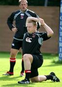30 August 2006; Tom Court and David Humphreys during Ulster rugby squad training. Newforge Country Club, Belfast, Co. Antrim. Picture credit: Oliver McVeigh / SPORTSFILE
