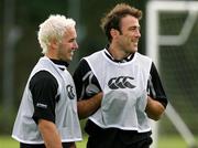 30 August 2006; Paddy Wallace, left, and Kieron Dawson during Ulster rugby squad training. Newforge Country Club, Belfast, Co. Antrim. Picture credit: Oliver McVeigh / SPORTSFILE
