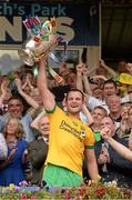20 July 2014; Donegal captain Michael Murphy celebrates with the Anglo Celt cup. Ulster GAA Football Senior Championship Final, Donegal v Monaghan, St Tiernach's Park, Clones, Co. Monaghan. Picture credit: Oliver McVeigh / SPORTSFILE