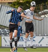 20 July 2014; Brian Gartland, Dundalk, Declan Brennan, Athlone Town, to score his side's second goal. SSE Airtricity League Premier Division, Dundalk v Athlone Town, Oriel Park, Dundalk, Co. Louth. Picture credit: David Maher / SPORTSFILE