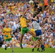 20 July 2014; Frank McGlynn, Donegal, in action against Conor McManus, Monaghan. Ulster GAA Football Senior Championship Final, Donegal v Monaghan, St Tiernach's Park, Clones, Co. Monaghan. Picture credit: Oliver McVeigh / SPORTSFILE