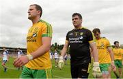 20 July 2014; Donegal captain Michael Murphy leads the pre-match parade. Ulster GAA Football Senior Championship Final, Donegal v Monaghan, St Tiernach's Park, Clones, Co. Monaghan. Photo by Sportsfile