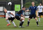 20 July 2014; Mark Hughes, Athlone Town, in action against Daryl Horgan, Dundalk. SSE Airtricity League Premier Division, Dundalk v Athlone Town, Oriel Park, Dundalk, Co. Louth. Picture credit: David Maher / SPORTSFILE