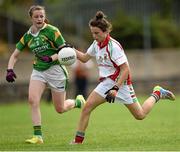 20 July 2014; Amy O'Connor, Mayo, in action against Erica McGlynn, Kerry. All-Ireland U14 'A' Ladies Football Championship Final, Kerry v Mayo, MacDonagh Park, Nenagh, Co. Tipperary. Picture credit: Matt Browne / SPORTSFILE