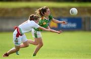 20 July 2014; Labhaoise Walmsley, Kerry, in action against Kara Niland, Mayo. All-Ireland U14 'A' Ladies Football Championship Final, Kerry v Mayo, MacDonagh Park, Nenagh, Co. Tipperary. Picture credit: Matt Browne / SPORTSFILE