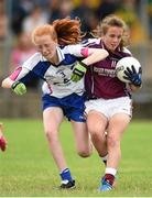 20 July 2014; Chloe Miskell, Galway, in action against Anne Marie O'Brien, Waterford. All-Ireland U14 'B' Ladies Football Championship Final, Galway v Waterford, MacDonagh Park, Nenagh, Co. Tipperary. Picture credit: Matt Browne / SPORTSFILE