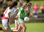 20 July 2014; Fiadhna Tangney, Kerry, in action against Mayo. All-Ireland U14 'A' Ladies Football Championship Final, Kerry v Mayo, MacDonagh Park, Nenagh, Co. Tipperary. Picture credit: Matt Browne / SPORTSFILE