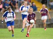 20 July 2014; Lynsey Noone, Galway, in action against Jessica Devereux, Waterford. All-Ireland U14 'B' Ladies Football Championship Final, Galway v Waterford, MacDonagh Park, Nenagh, Co. Tipperary. Picture credit: Matt Browne / SPORTSFILE
